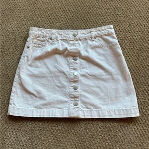 Forever 21 White Denim Skirt